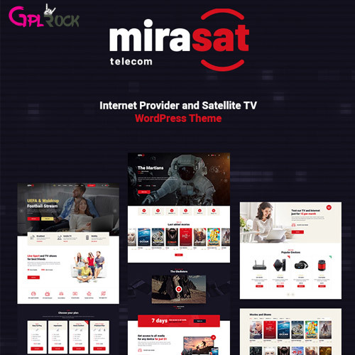 Mirasat – Internet Provider and Satellite TV WordPress Theme